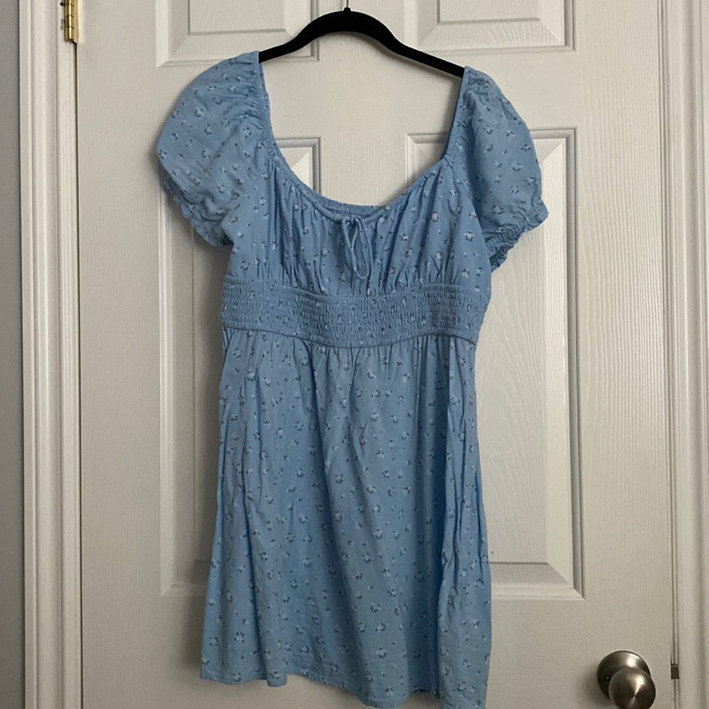 Hollister blue floral dress